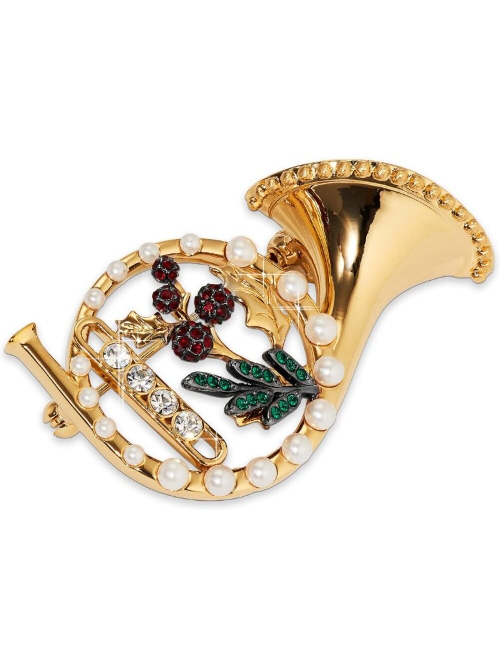 Elegant Holiday Brooch | Sparkling Rhinestone Pin | Festive Jewelry Accessory